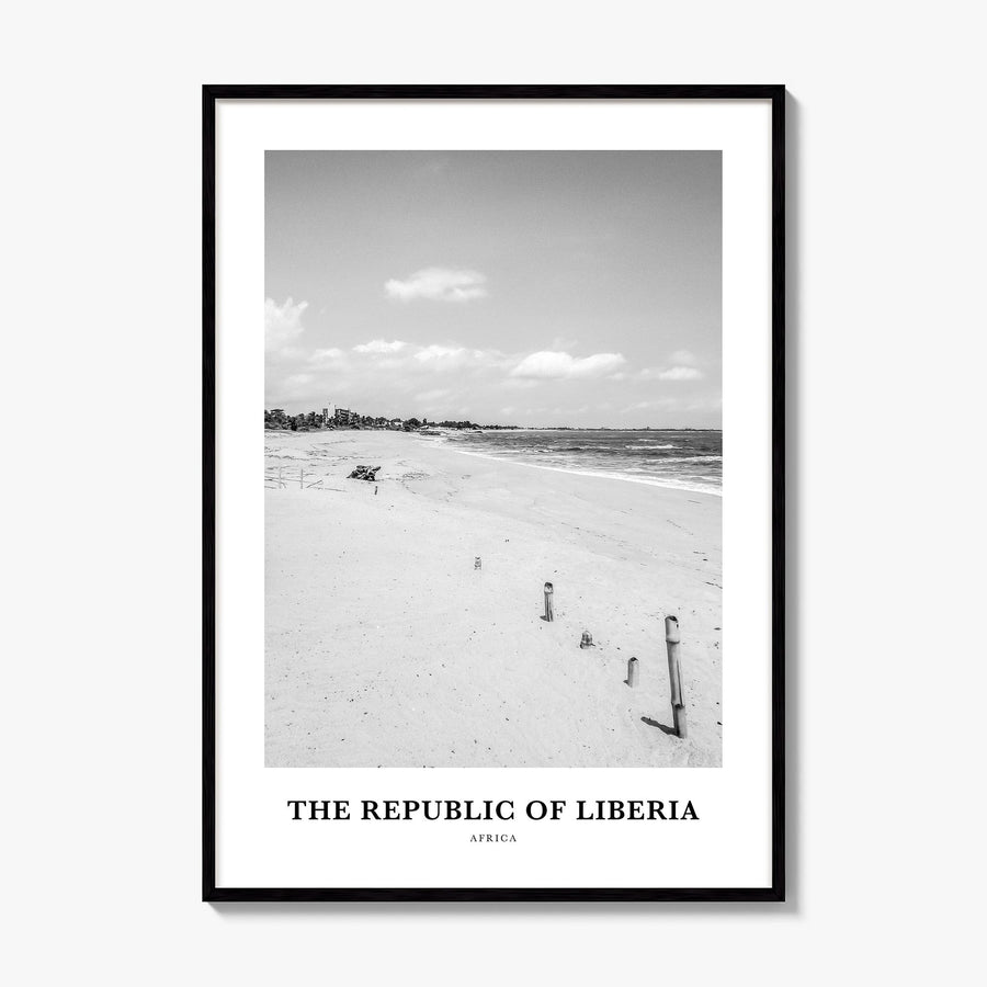 The Republic of Liberia Classic Poster, framed poster mockup
