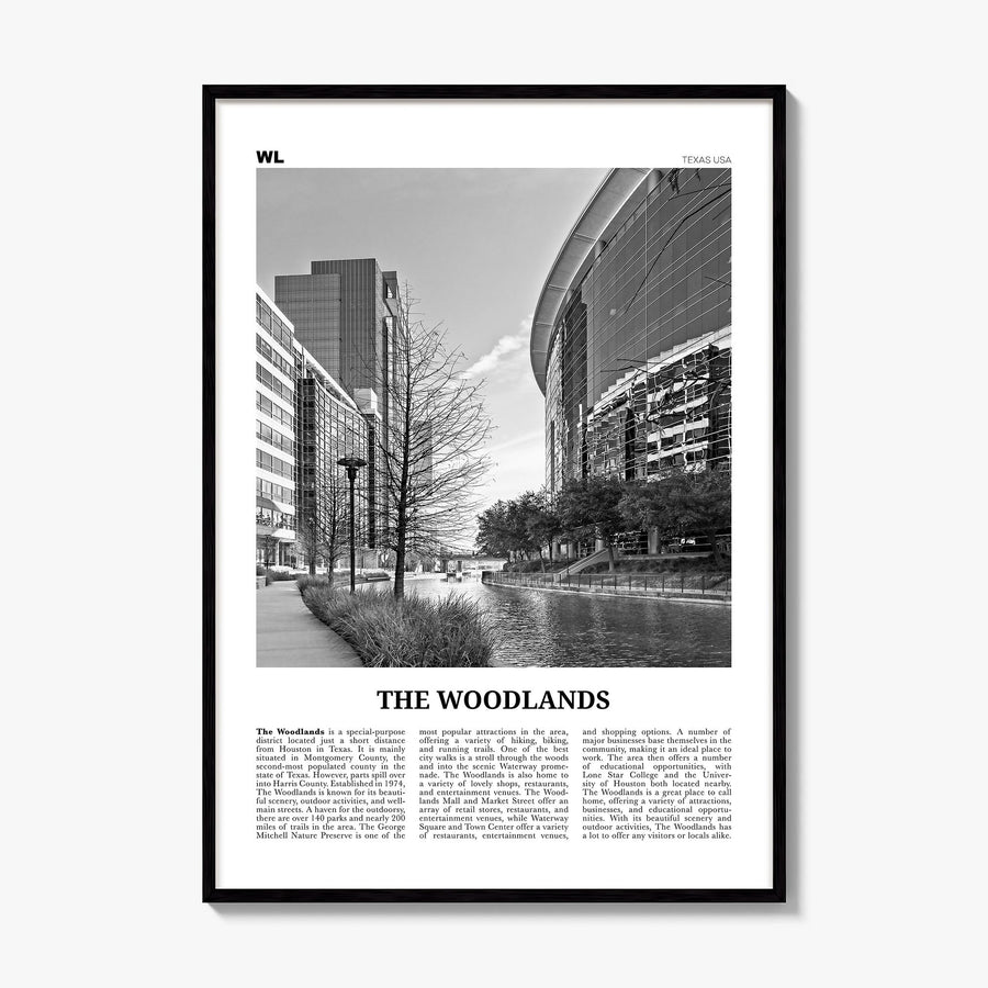 The Woodlands Newspaper Poster, framed poster mockup