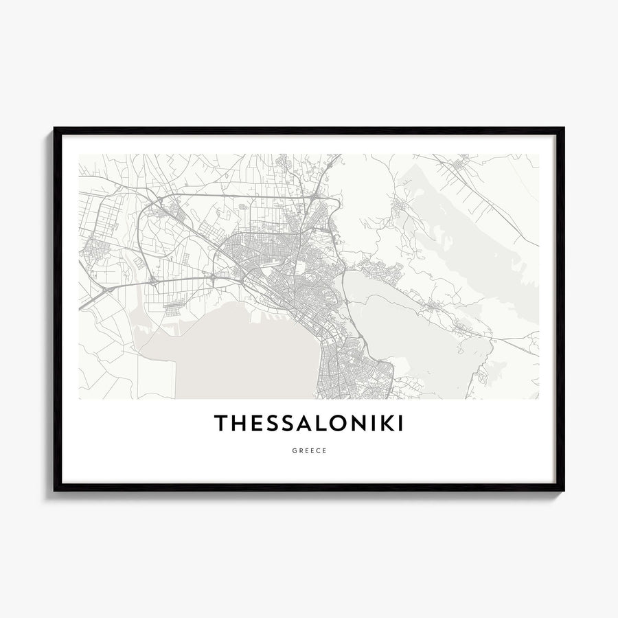 Thessaloniki Map Poster, framed poster mockup