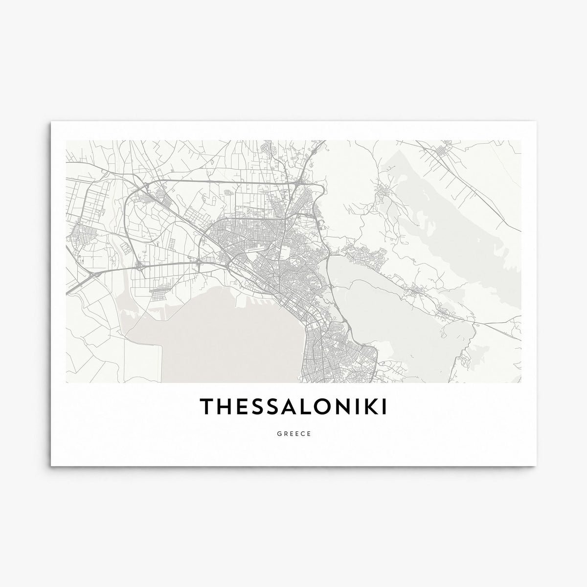 Thessaloniki Map Poster, print only (unframed)