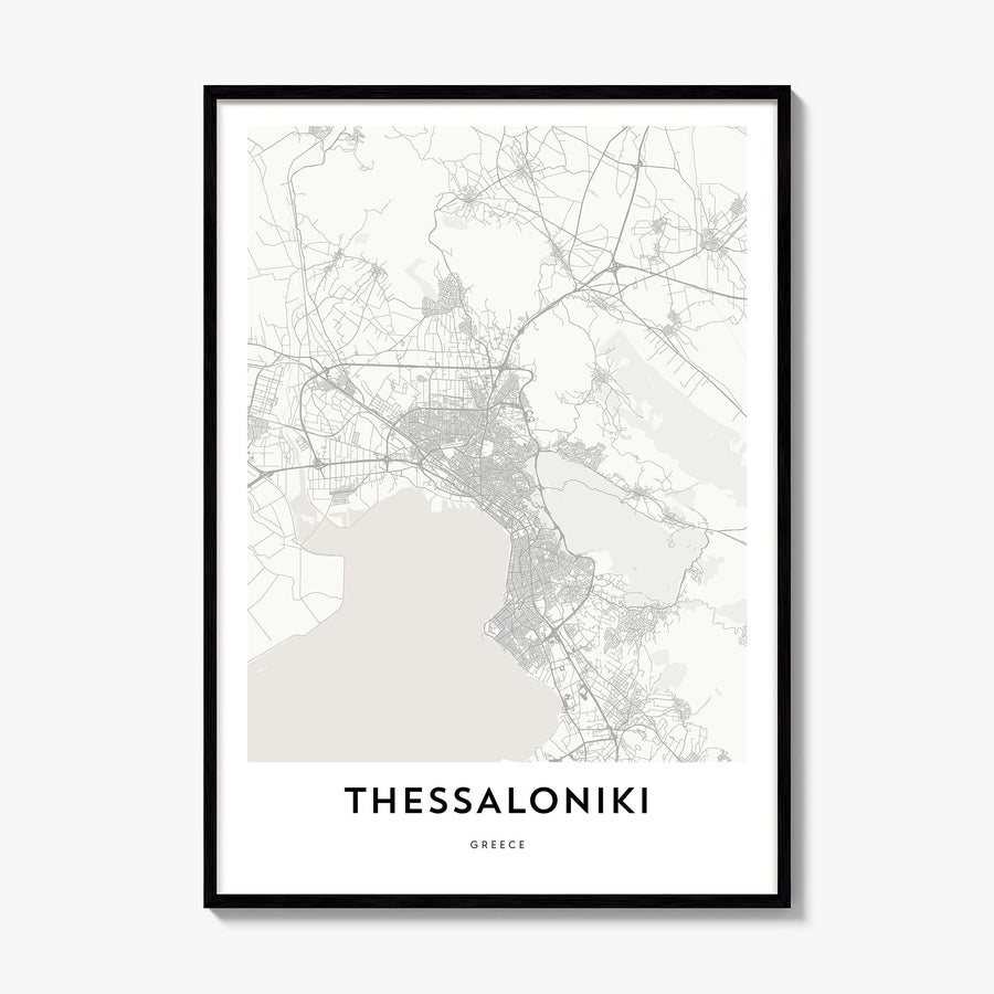 Thessaloniki Map Poster, framed poster mockup