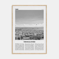 Thessaloniki Poster Natural Wood / 8x12 in Nbourhood Travel B&W Poster