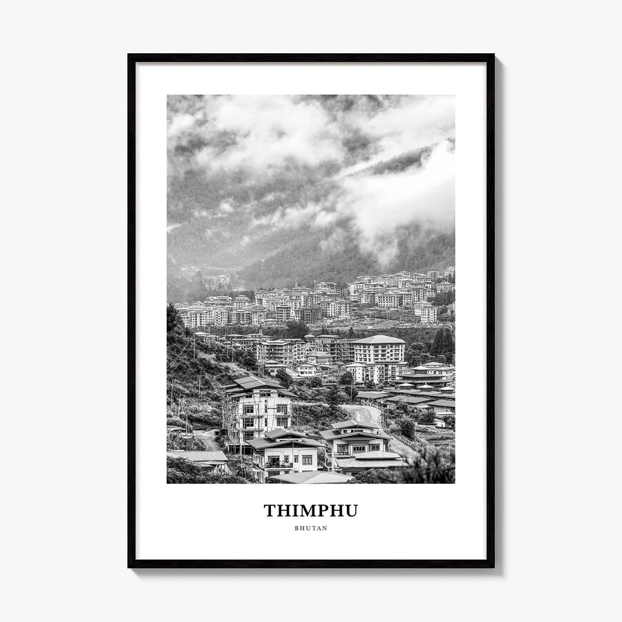 Thimphu Classic Poster, framed poster mockup