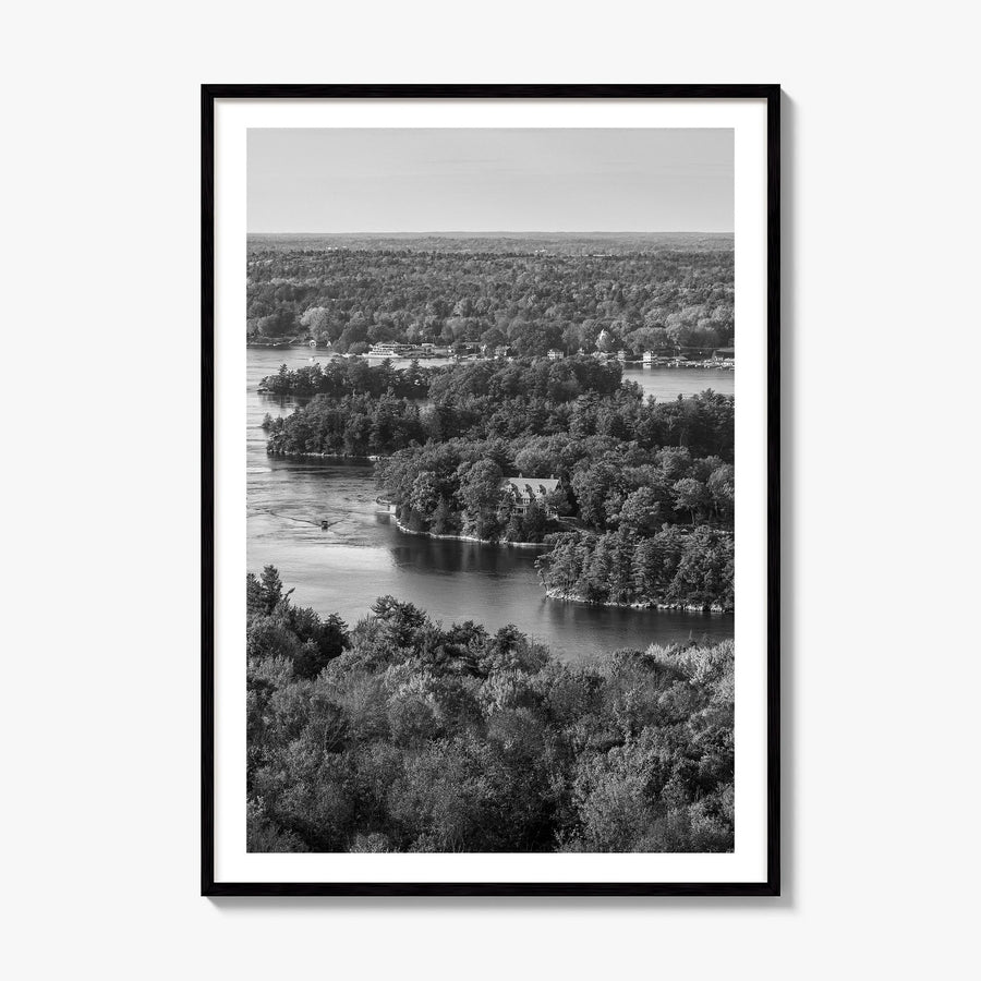 Thousand Islands Photo Poster, framed poster mockup, white border