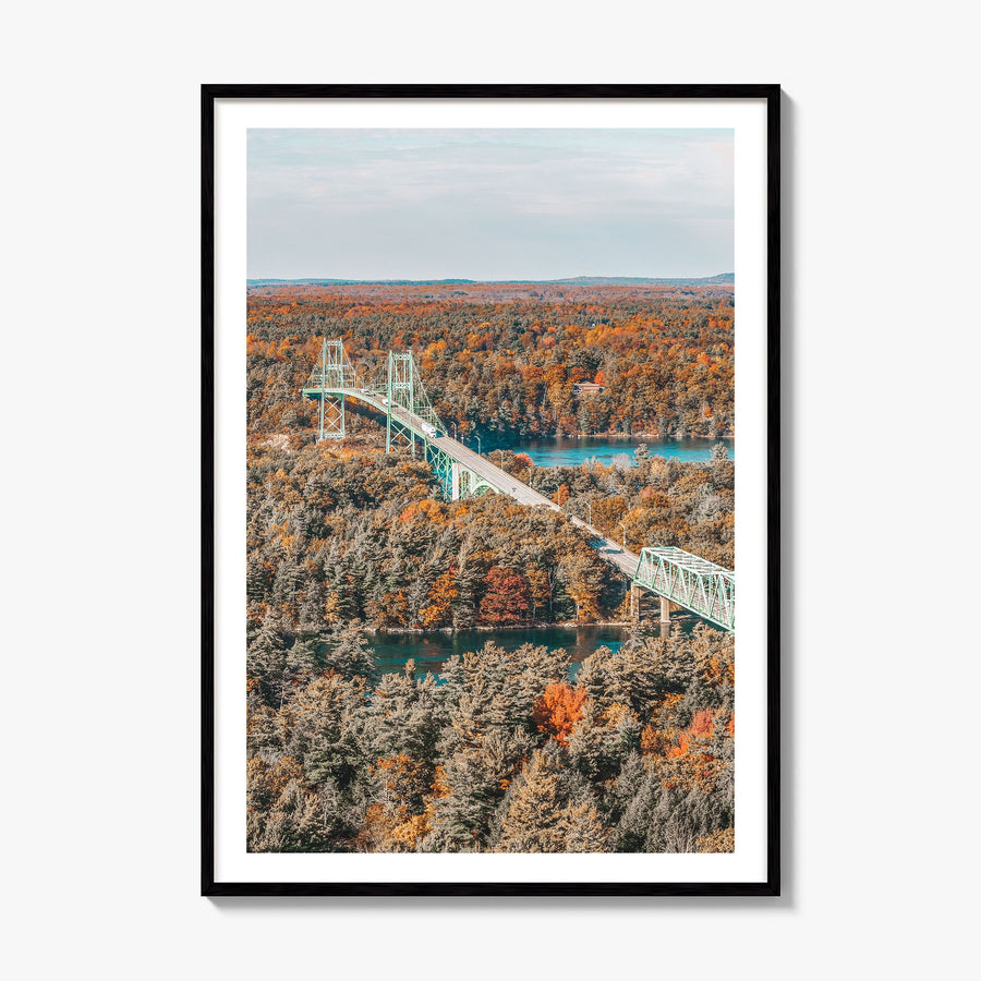 Thousand Islands Photo Poster, framed poster mockup, white border
