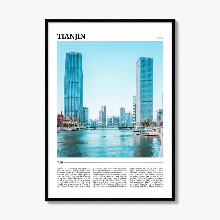 Tianjin Travel Poster, framed poster mockup