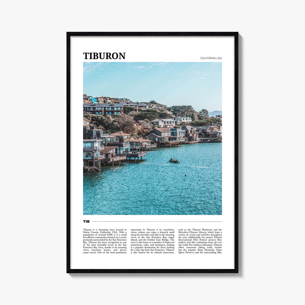 Tiburon Travel Poster