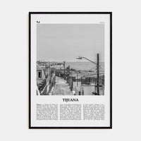 Tijuana Poster Black Wood / 8x12 in Nbourhood Travel B&W Poster