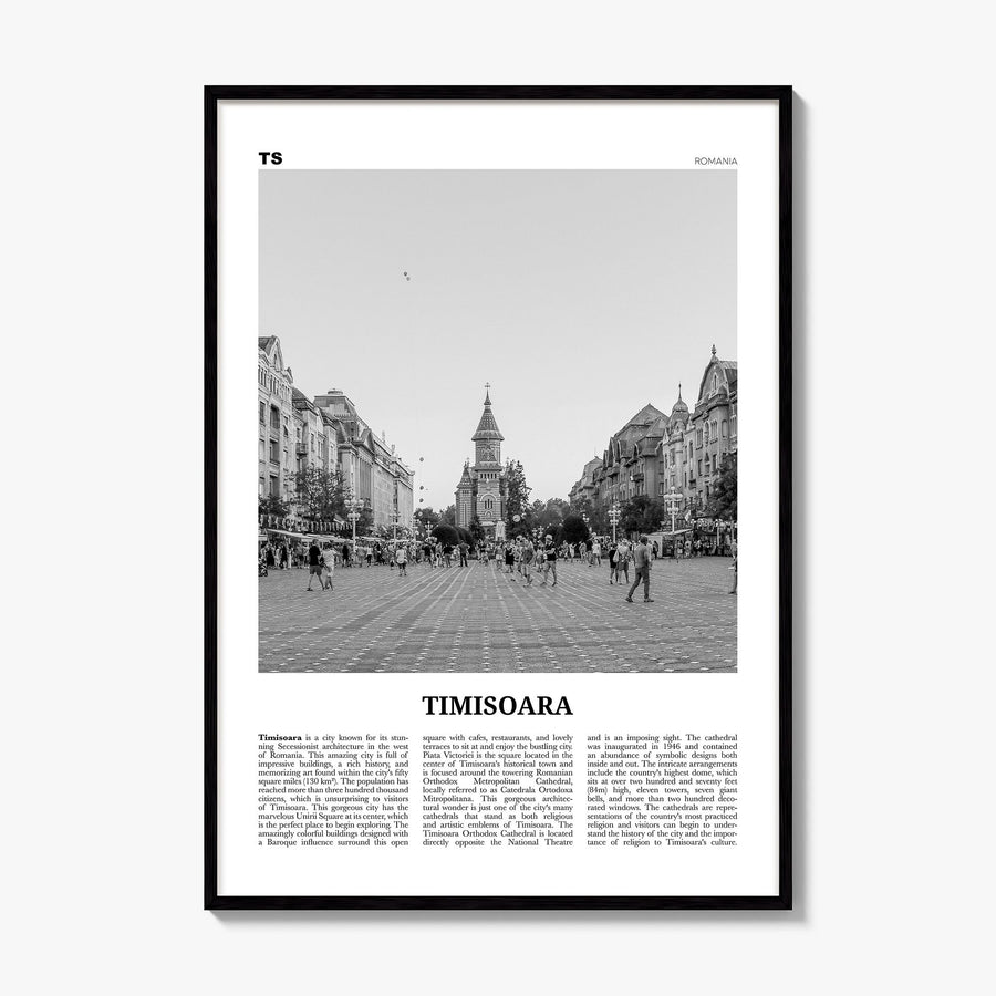 Timișoara Newspaper No 1 Poster, framed poster mockup