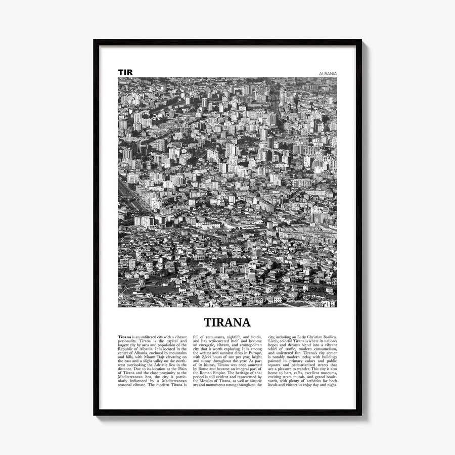 Tirana Newspaper Poster, framed poster mockup