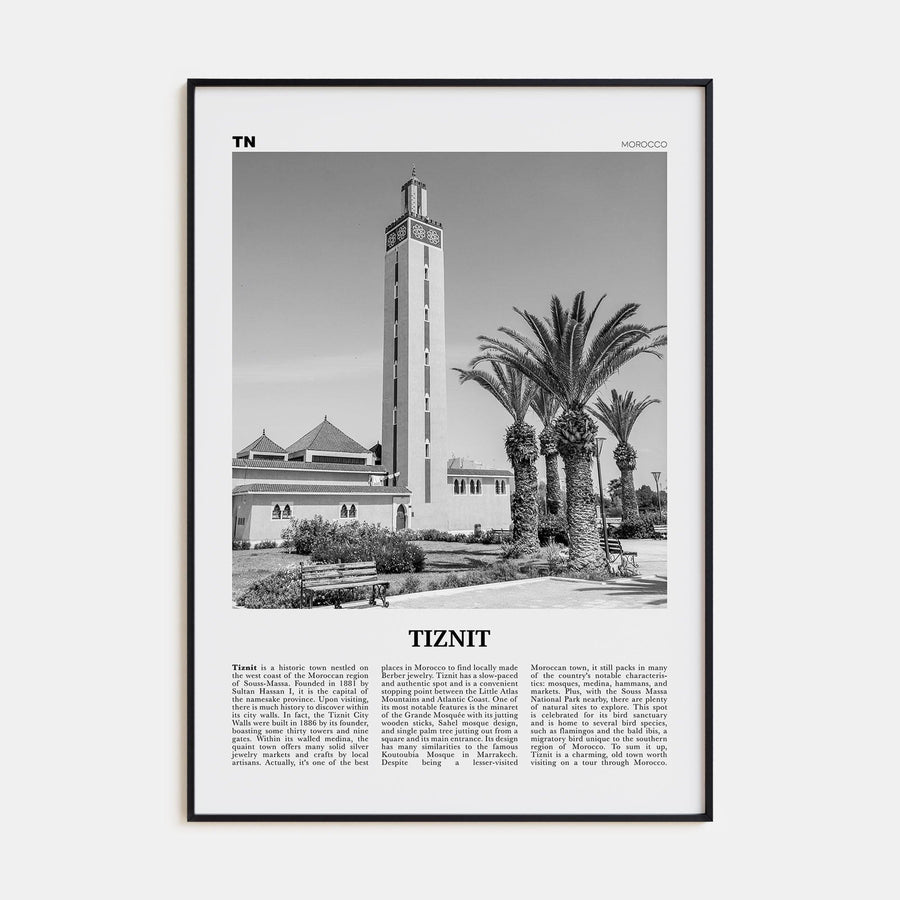 Tiznit Poster Black Metal / 8x12 in Nbourhood Travel B&W Poster
