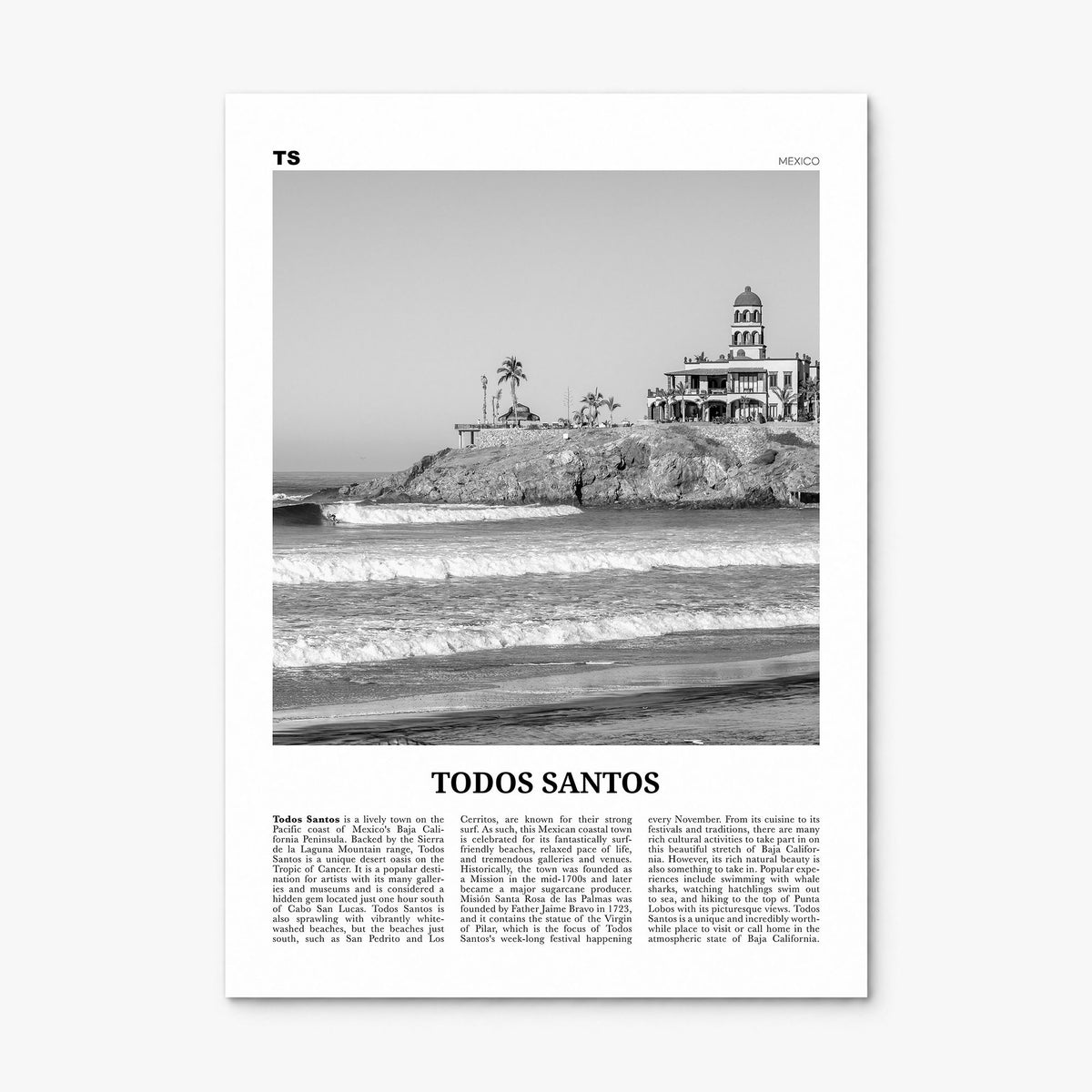 Todos Santos Newspaper Poster, print only (unframed)