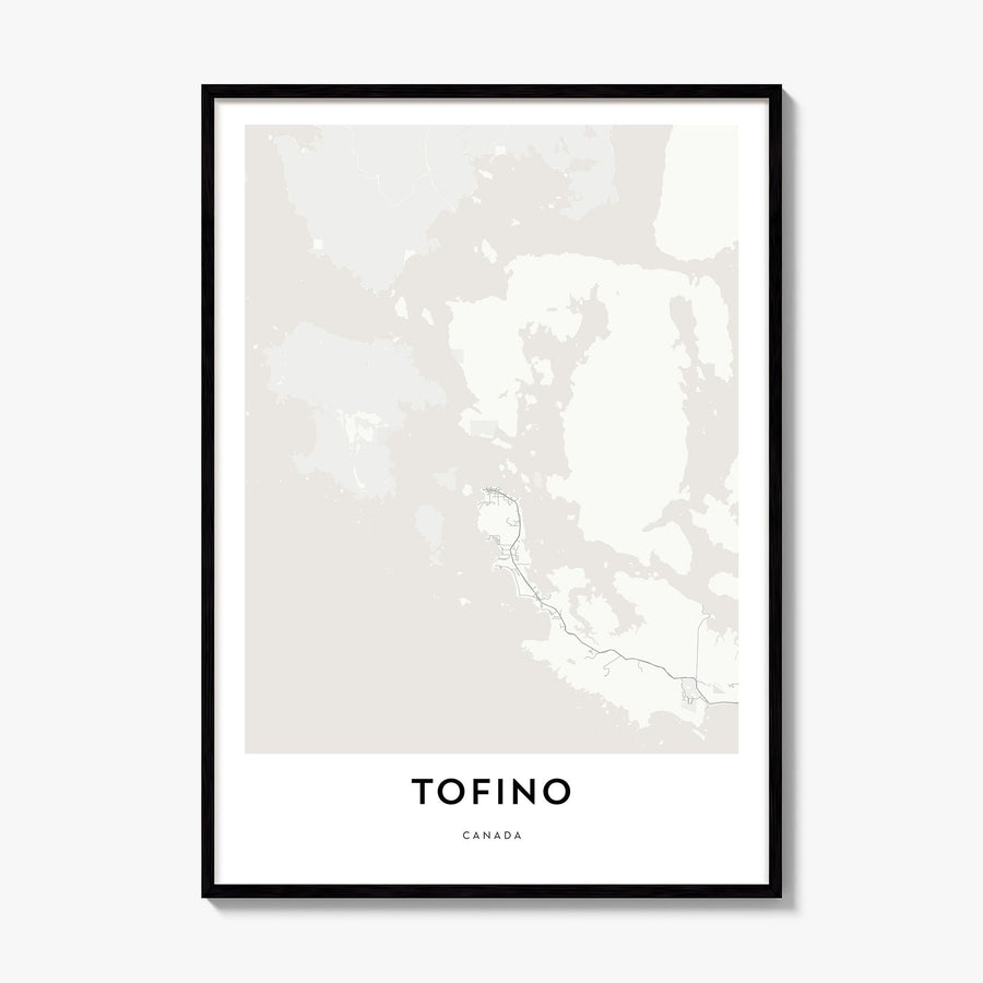 Tofino Map Poster, framed poster mockup