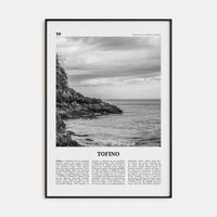 Tofino Poster Black Metal / 8x12 in Nbourhood Travel B&W Poster