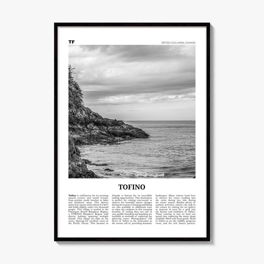 Tofino Newspaper Poster, framed poster mockup