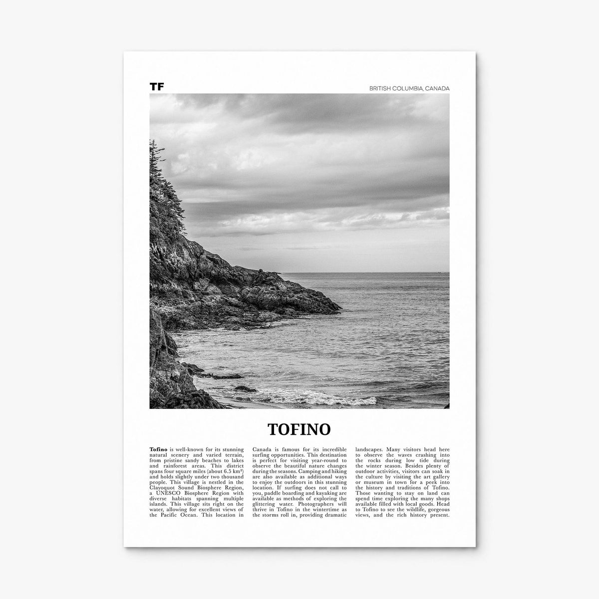 Tofino Newspaper Poster, print only (unframed)