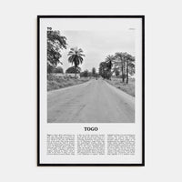 Togo Poster Black Wood / 8x12 in Nbourhood Travel B&W Poster