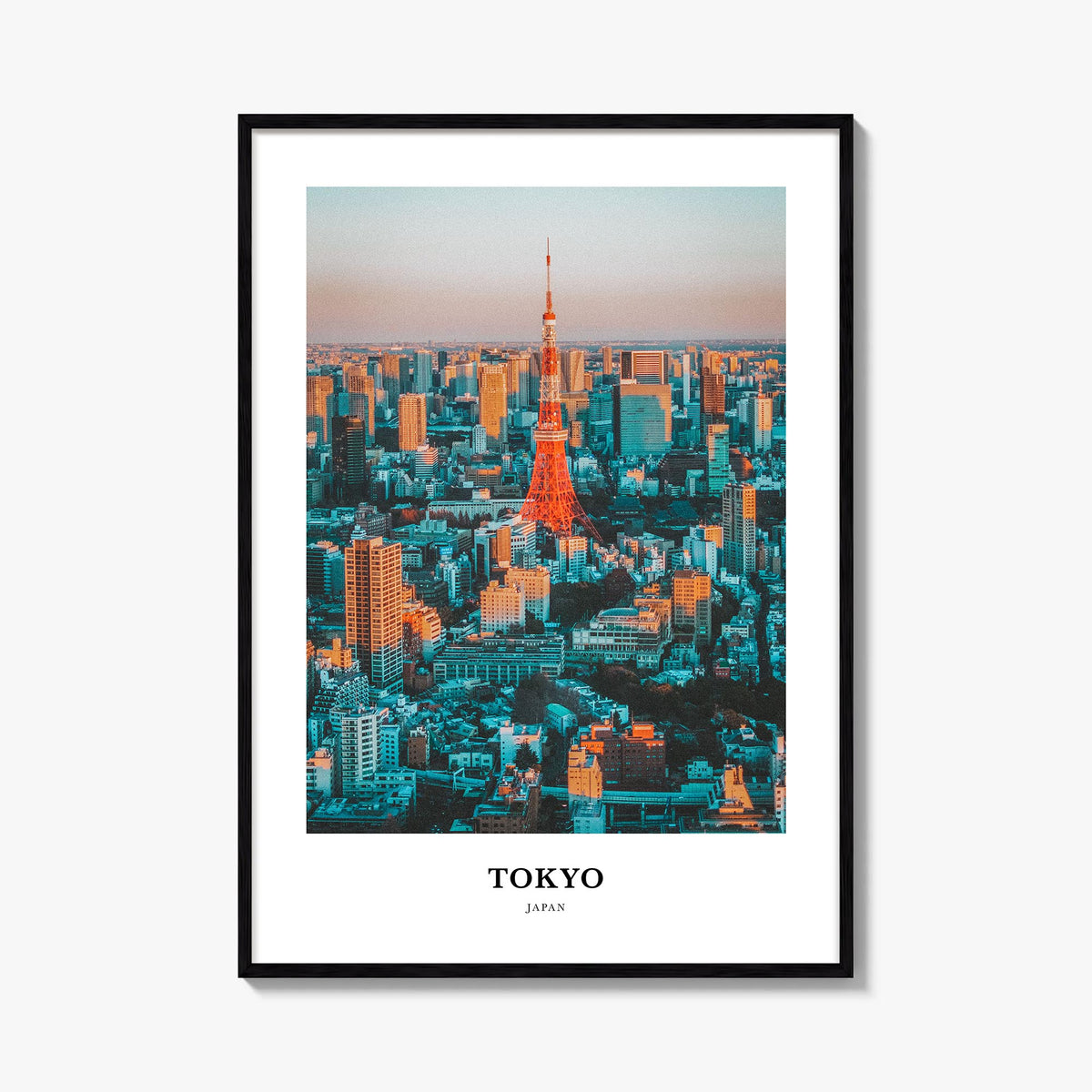 Tokyo colorful classic poster of Japan – vertical wall art, unframed print shown in interior mockup