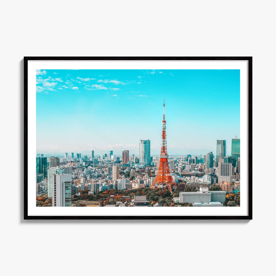 Tokyo Photo Poster, framed poster mockup, white border