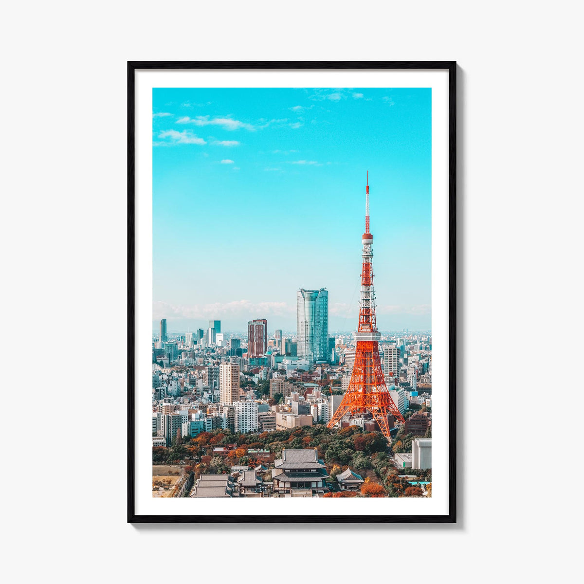 Tokyo no. 1 colorful photo poster of Japan – vertical wall art, unframed print shown in interior mockup