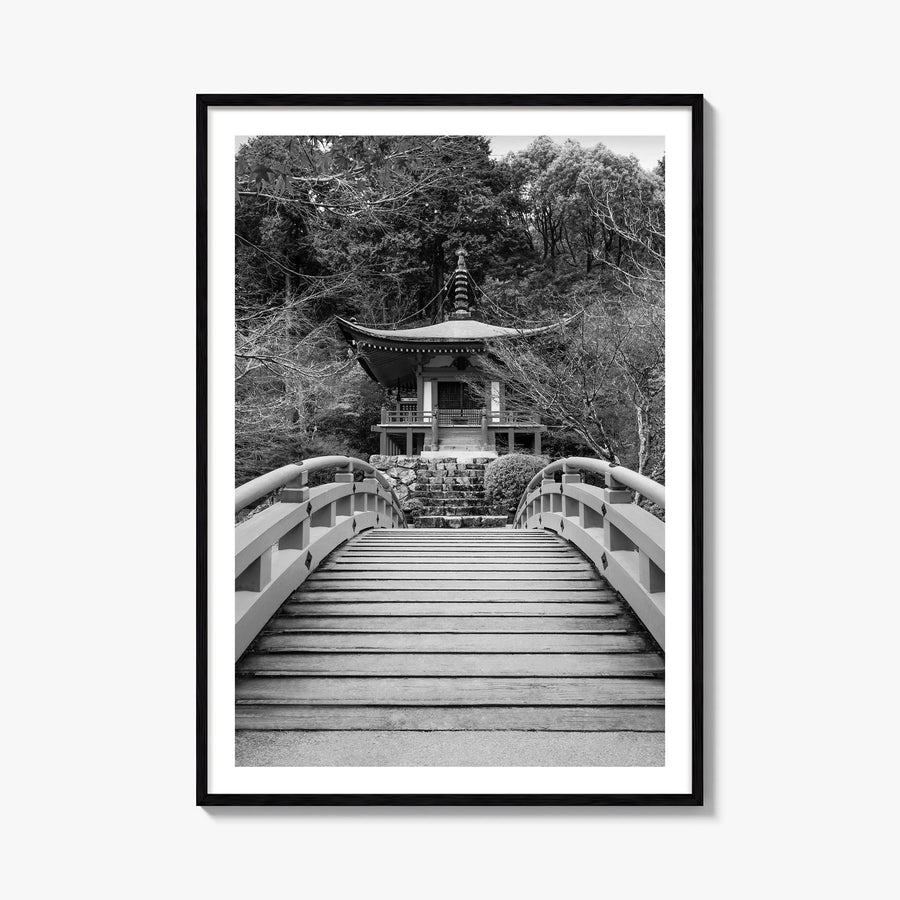 Tokyo no. 2 black & white photo poster of Japan – vertical wall art, unframed print shown in interior mockup