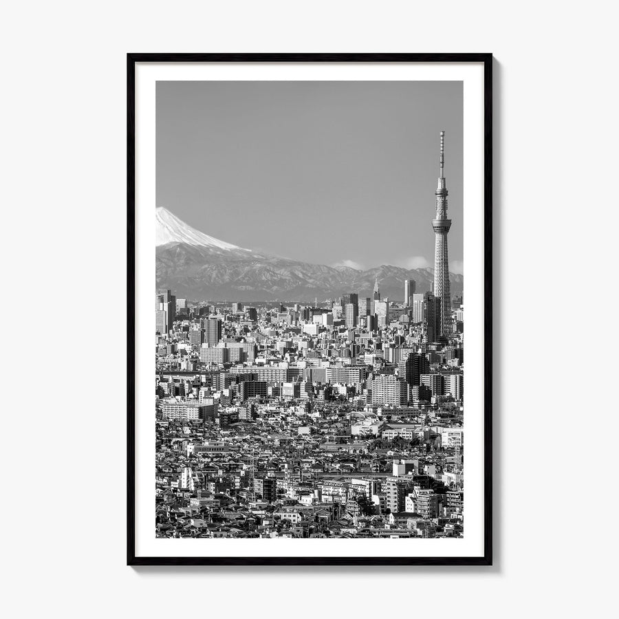 Tokyo Photo No 1 Poster, framed poster mockup, white border