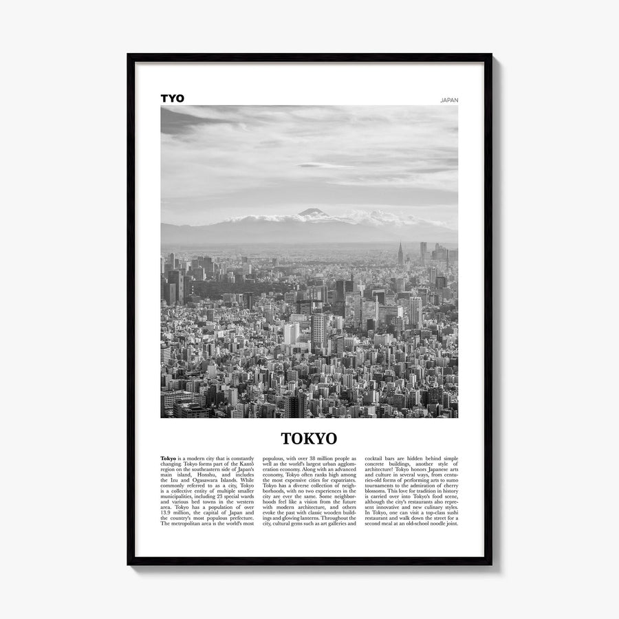 Tokyo Newspaper No 3 Poster, framed poster mockup