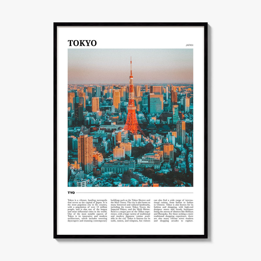 Tokyo Travel Poster, framed poster mockup