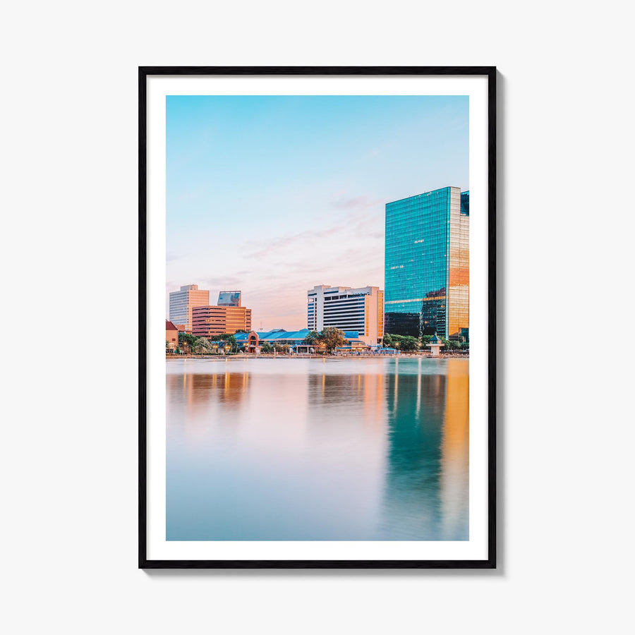 Toledo, Ohio colorful photo poster of Ohio, USA – vertical wall art, unframed print shown in interior mockup
