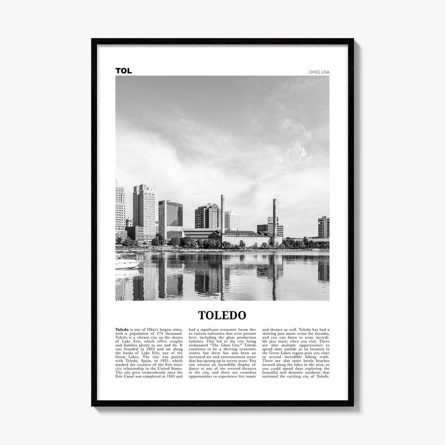 Toledo, Ohio Newspaper Poster, framed poster mockup