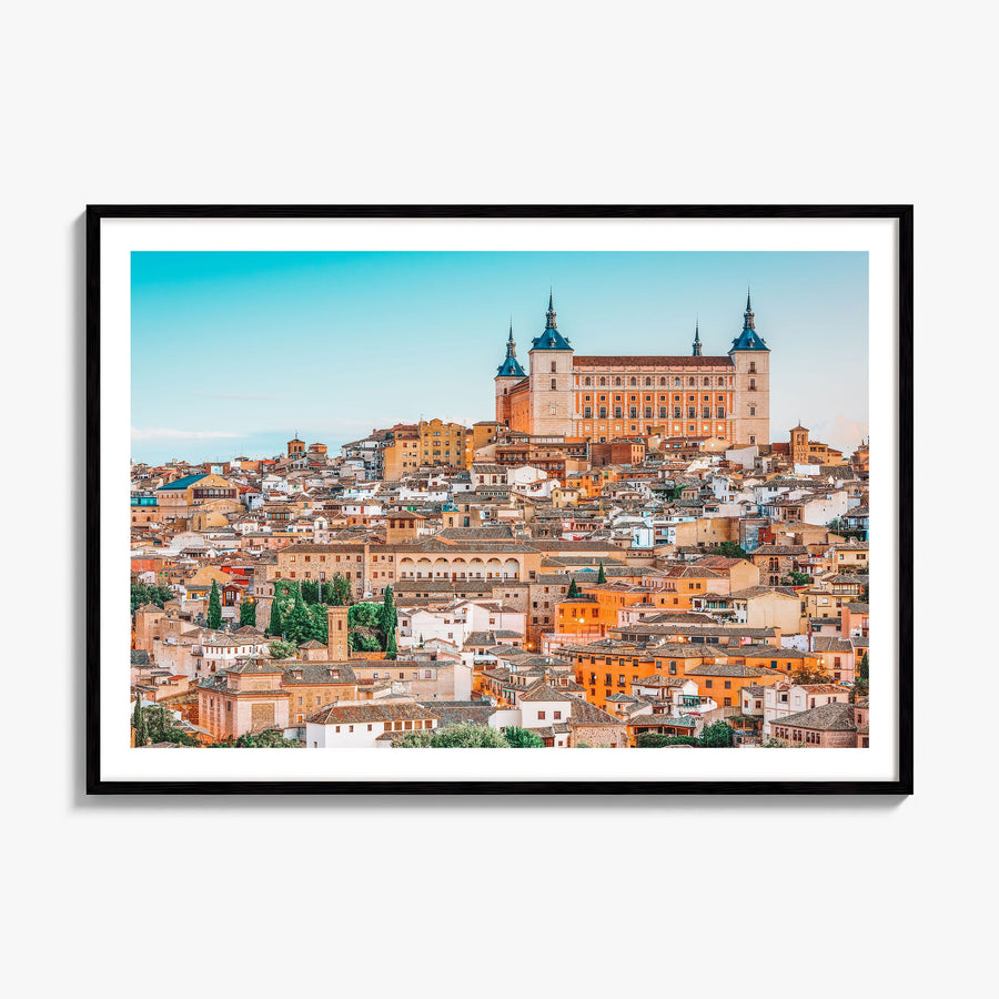Toledo, Spain Photo Poster, framed poster mockup, white border
