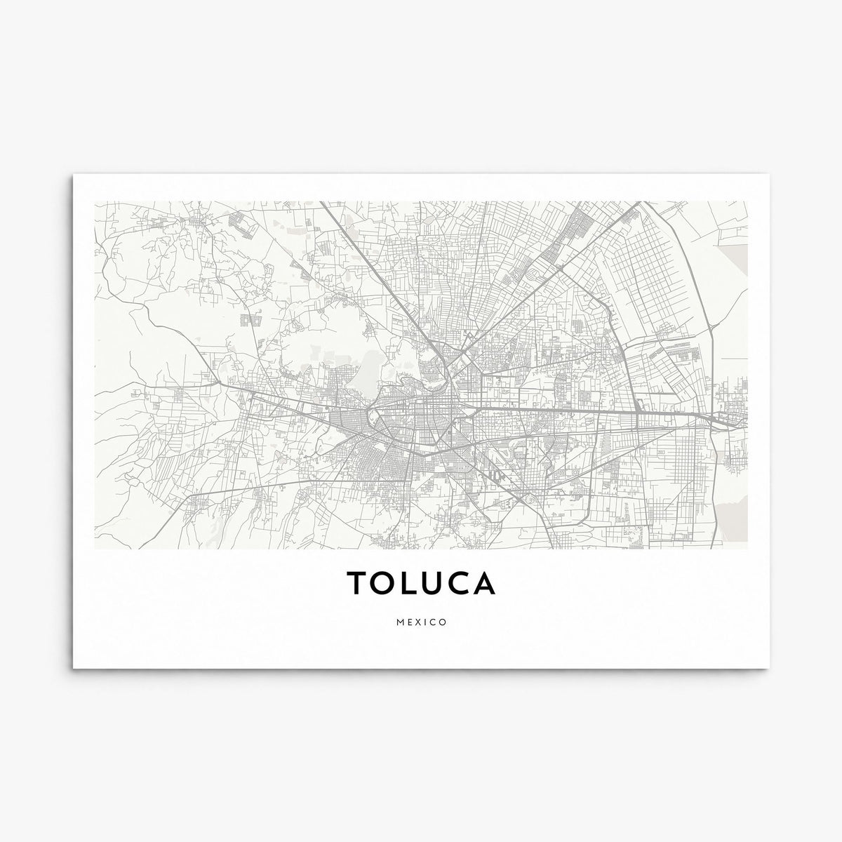 Toluca Map Poster, print only (unframed)