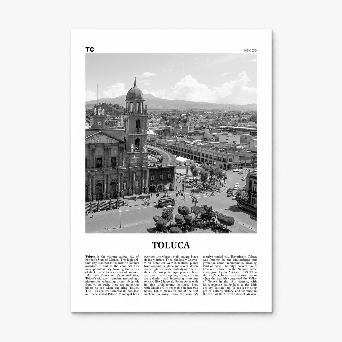 Toluca Newspaper Poster, print only (unframed)