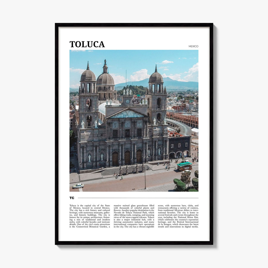 Toluca Travel Poster, framed poster mockup