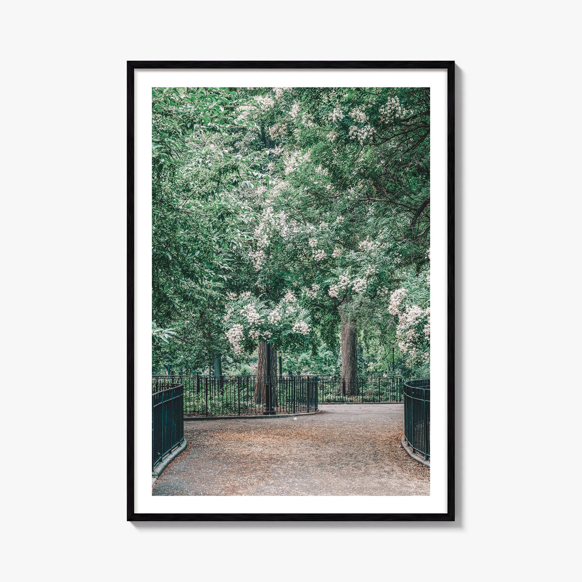 Tompkins Square Park colorful photo poster of New York, USA – vertical wall art, unframed print shown in interior mockup