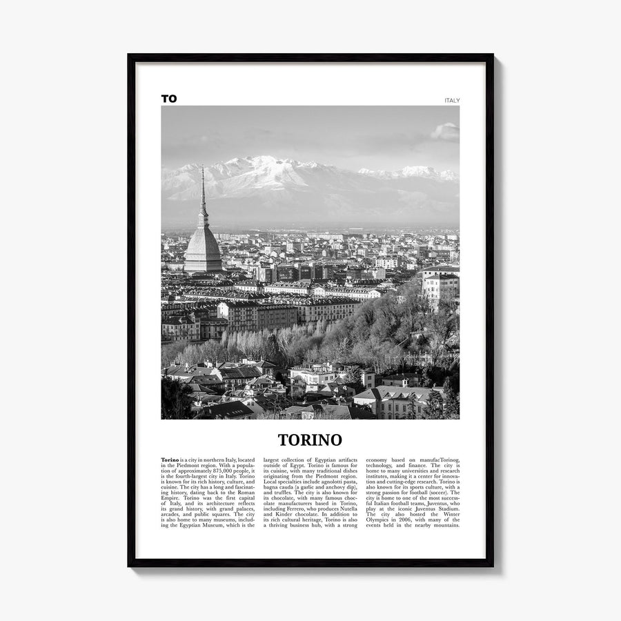 Torino Newspaper Poster, framed poster mockup