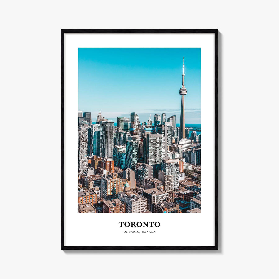 Toronto colorful classic poster of Ontario, Canada – vertical wall art, unframed print shown in interior mockup