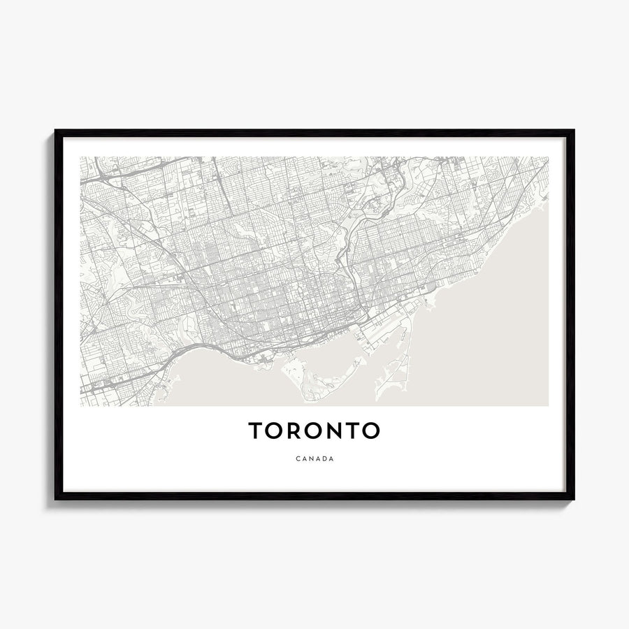 Toronto Map Poster, framed poster mockup