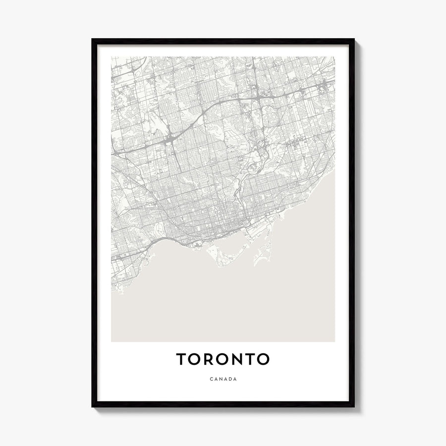 Toronto Map Poster, framed poster mockup
