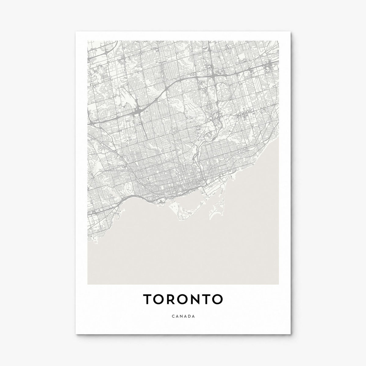 Toronto Map Poster, print only (unframed)