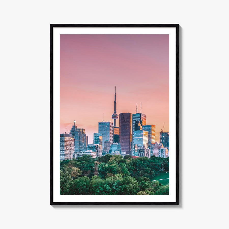 Toronto no. 1 colorful photo poster of Ontario, Canada – vertical wall art, unframed print shown in interior mockup