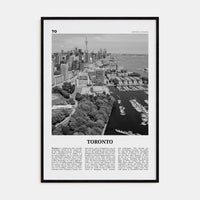 Toronto No 2 Poster Black Wood / 8x12 in Nbourhood Travel B&W Poster