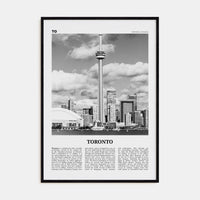 Toronto No 3 Poster Black Wood / 8x12 in Nbourhood Travel B&W Poster