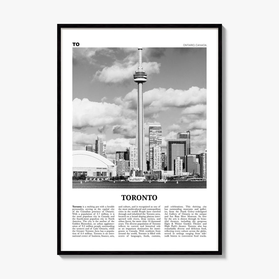 Toronto Newspaper No 3 Poster, framed poster mockup