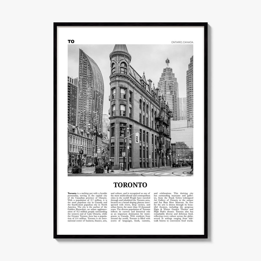 Toronto Newspaper No 4 Poster, framed poster mockup