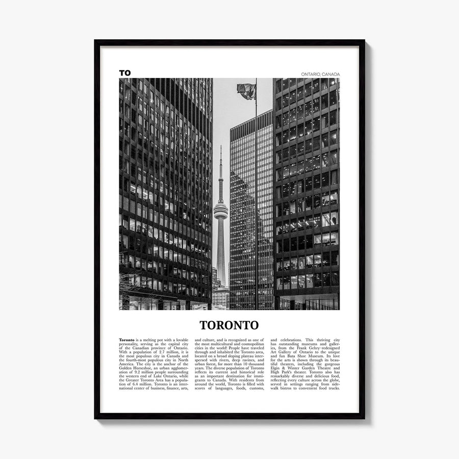 Toronto Newspaper No 5 Poster, framed poster mockup