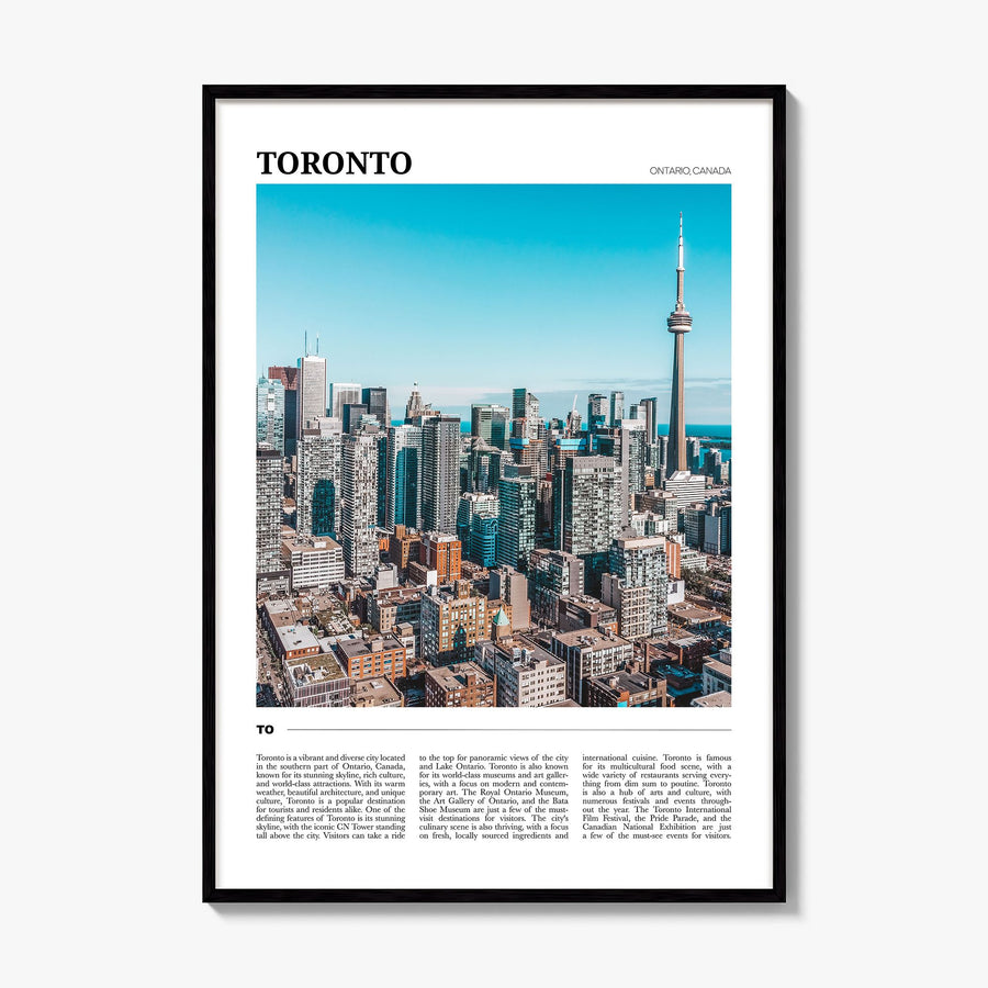 Toronto Travel Poster, framed poster mockup