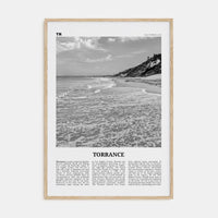 Torrance Poster Natural Wood / 8x12 in Nbourhood Travel B&W Poster