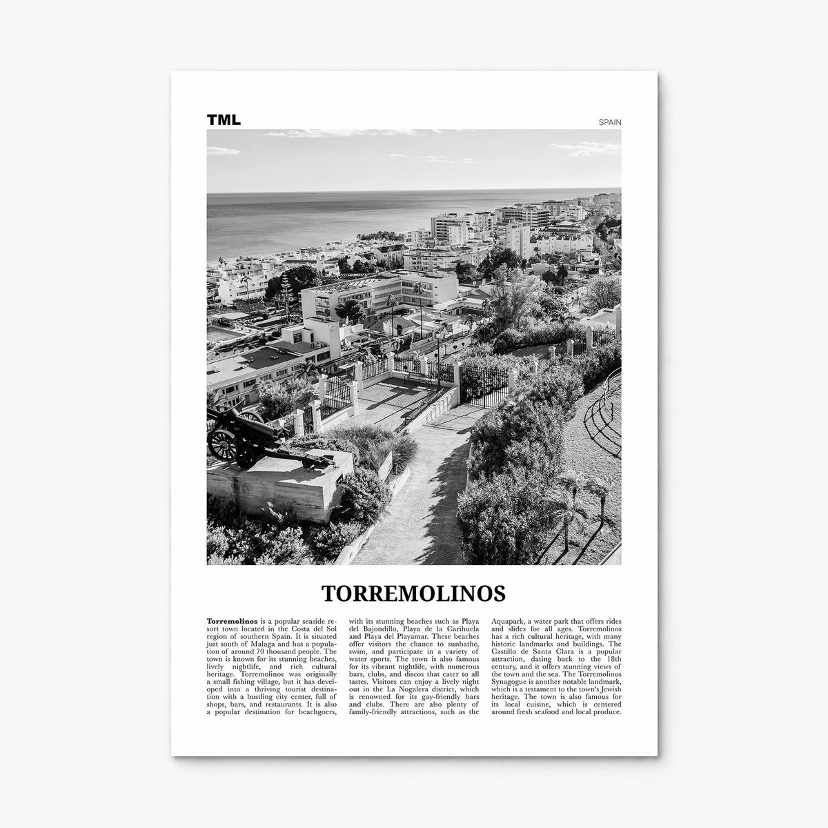 Torremolinos Newspaper Poster, print only (unframed)