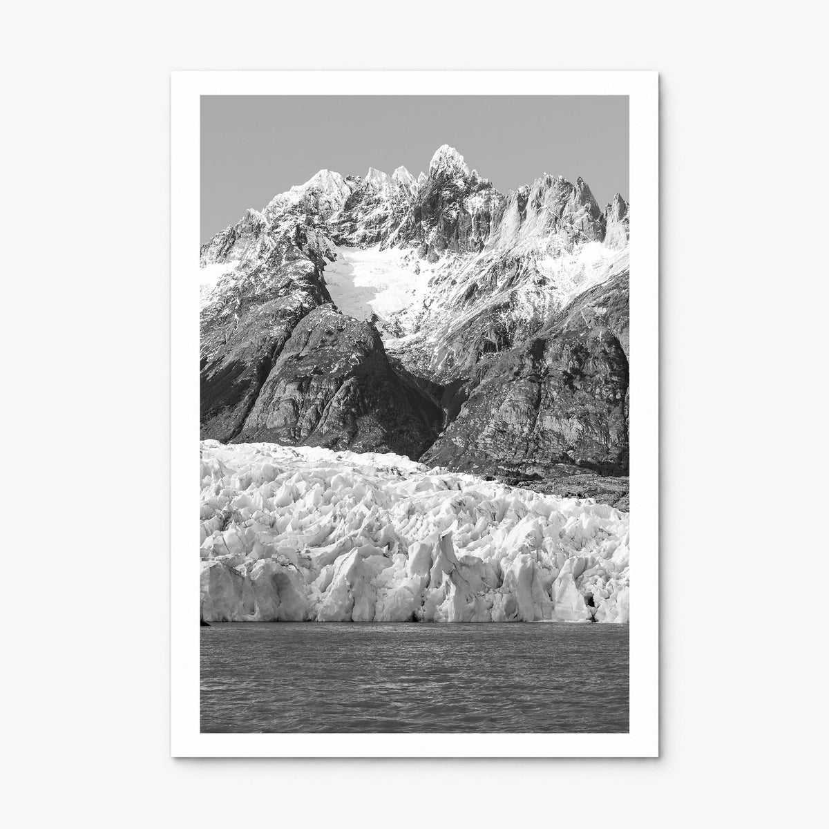 Torres del Paine Photo Poster, print only (unframed), white border